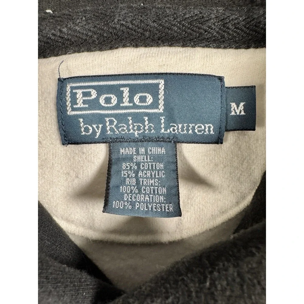 Polo Ralph Lauren PRL Club Snow Polo Challenge Cup Shawl Sweatshirt Mens M White